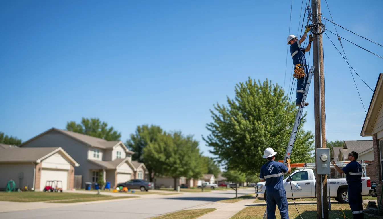 Residential electrician providing installation services in Arthur City, TX